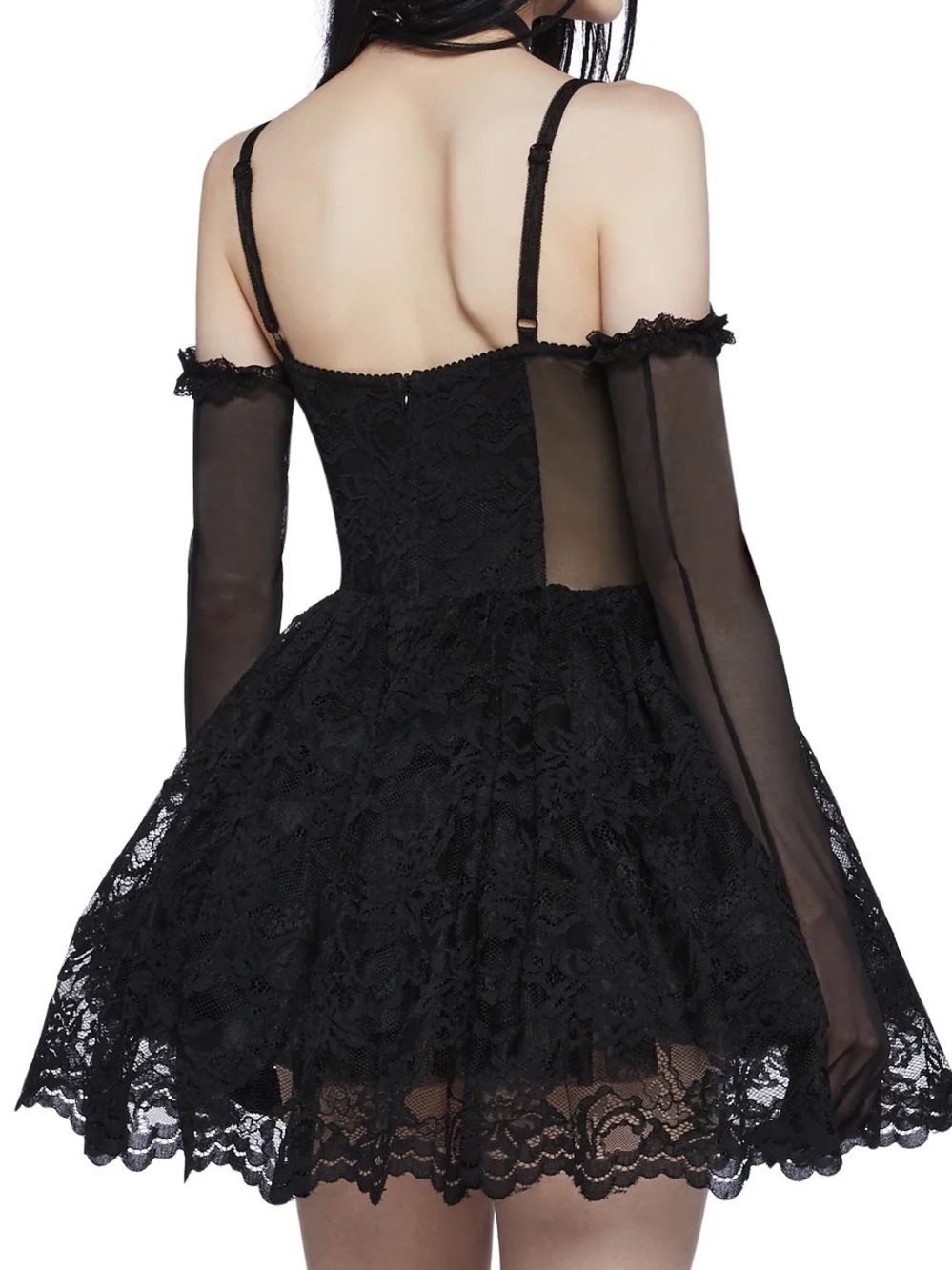 Widow Infinite Love Mesh Dress & Gloves Set, L (BNWT) - Picture 2 of 11